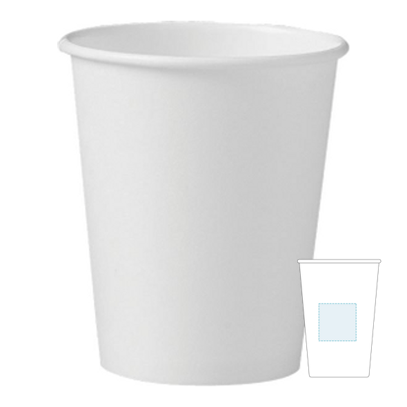 Cups for Hot Drinks in White Cardboard